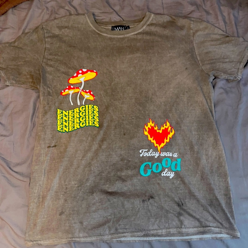 Washed out Greyish brown tshirt, size small